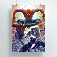 Onyourcases Spiderman Characters Custom Poster Best Silk Poster Wall Decor Home Decoration Wall Art Satin Silky Decorative Wallpaper Personalized Wall Hanging 20x14 Inch 24x35 Inch Poster