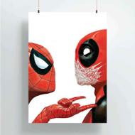 Onyourcases Spiderman Deadpool Custom Poster Best Silk Poster Wall Decor Home Decoration Wall Art Satin Silky Decorative Wallpaper Personalized Wall Hanging 20x14 Inch 24x35 Inch Poster