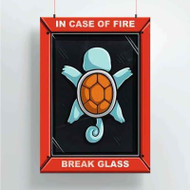 Onyourcases Squirtle Pokemon in Case of Fire Custom Poster Best Silk Poster Wall Decor Home Decoration Wall Art Satin Silky Decorative Wallpaper Personalized Wall Hanging 20x14 Inch 24x35 Inch Poster