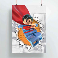 Onyourcases Superman Lego Custom Poster Best Silk Poster Wall Decor Home Decoration Wall Art Satin Silky Decorative Wallpaper Personalized Wall Hanging 20x14 Inch 24x35 Inch Poster