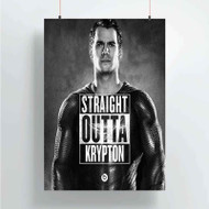 Onyourcases Superman Straight out of Krypton Custom Poster Best Silk Poster Wall Decor Home Decoration Wall Art Satin Silky Decorative Wallpaper Personalized Wall Hanging 20x14 Inch 24x35 Inch Poster