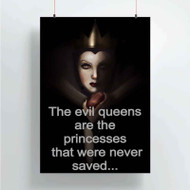 Onyourcases The Evil Queen Disney Princess Custom Poster Best Silk Poster Wall Decor Home Decoration Wall Art Satin Silky Decorative Wallpaper Personalized Wall Hanging 20x14 Inch 24x35 Inch Poster