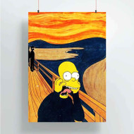 Onyourcases The Simpsons Scream Custom Poster Best Silk Poster Wall Decor Home Decoration Wall Art Satin Silky Decorative Wallpaper Personalized Wall Hanging 20x14 Inch 24x35 Inch Poster