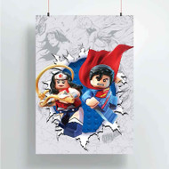Onyourcases Wonder Woman and Superman lego Custom Poster Best Silk Poster Wall Decor Home Decoration Wall Art Satin Silky Decorative Wallpaper Personalized Wall Hanging 20x14 Inch 24x35 Inch Poster