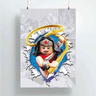 Onyourcases Wonder Woman Lego Custom Poster Best Silk Poster Wall Decor Home Decoration Wall Art Satin Silky Decorative Wallpaper Personalized Wall Hanging 20x14 Inch 24x35 Inch Poster