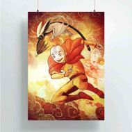 Onyourcases Aang and Momo Avatar The Last Airbender Custom Poster Gift Silk Poster Wall Decor Home Decoration Wall Art Satin Silky Decorative Wallpaper Personalized Wall Hanging 20x14 Inch 24x35 Inch Poster
