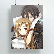 Onyourcases Asuna x Kirito Sword Art Online Custom Poster Gift Silk Poster Wall Decor Home Decoration Wall Art Satin Silky Decorative Wallpaper Personalized Wall Hanging 20x14 Inch 24x35 Inch Poster