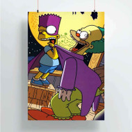 Onyourcases Bart And Krusty The Simpsons Custom Poster Gift Silk Poster Wall Decor Home Decoration Wall Art Satin Silky Decorative Wallpaper Personalized Wall Hanging 20x14 Inch 24x35 Inch Poster
