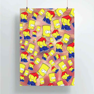 Onyourcases Bart The Simpson Custom Poster Gift Silk Poster Wall Decor Home Decoration Wall Art Satin Silky Decorative Wallpaper Personalized Wall Hanging 20x14 Inch 24x35 Inch Poster