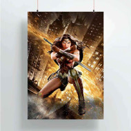 Onyourcases Batman v Superman Wonder Woman Custom Poster Gift Silk Poster Wall Decor Home Decoration Wall Art Satin Silky Decorative Wallpaper Personalized Wall Hanging 20x14 Inch 24x35 Inch Poster