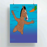 Onyourcases Bojack Horseman Nirvana Custom Poster Gift Silk Poster Wall Decor Home Decoration Wall Art Satin Silky Decorative Wallpaper Personalized Wall Hanging 20x14 Inch 24x35 Inch Poster