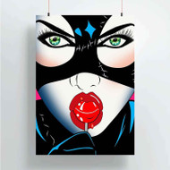 Onyourcases Catwoman Candy Custom Poster Gift Silk Poster Wall Decor Home Decoration Wall Art Satin Silky Decorative Wallpaper Personalized Wall Hanging 20x14 Inch 24x35 Inch Poster
