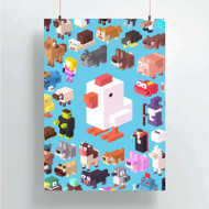 Onyourcases Crossy Road Custom Poster Gift Silk Poster Wall Decor Home Decoration Wall Art Satin Silky Decorative Wallpaper Personalized Wall Hanging 20x14 Inch 24x35 Inch Poster