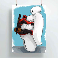 Onyourcases Deadpool Hug Baymax Custom Poster Gift Silk Poster Wall Decor Home Decoration Wall Art Satin Silky Decorative Wallpaper Personalized Wall Hanging 20x14 Inch 24x35 Inch Poster