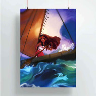 Onyourcases Disney Moana Cartoob Custom Poster Gift Silk Poster Wall Decor Home Decoration Wall Art Satin Silky Decorative Wallpaper Personalized Wall Hanging 20x14 Inch 24x35 Inch Poster