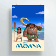 Onyourcases Disney Moana Custom Poster Gift Silk Poster Wall Decor Home Decoration Wall Art Satin Silky Decorative Wallpaper Personalized Wall Hanging 20x14 Inch 24x35 Inch Poster