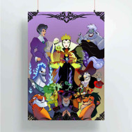 Onyourcases Disney Villains Art Custom Poster Gift Silk Poster Wall Decor Home Decoration Wall Art Satin Silky Decorative Wallpaper Personalized Wall Hanging 20x14 Inch 24x35 Inch Poster
