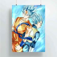 Onyourcases Dragon Ball Super Goku and Vegeta Super Saiyan Blue Custom Poster Gift Silk Poster Wall Decor Home Decoration Wall Art Satin Silky Decorative Wallpaper Personalized Wall Hanging 20x14 Inch 24x35 Inch Poster