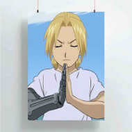 Onyourcases Edward Elric Fullmetal Alchemist Product Custom Poster Gift Silk Poster Wall Decor Home Decoration Wall Art Satin Silky Decorative Wallpaper Personalized Wall Hanging 20x14 Inch 24x35 Inch Poster
