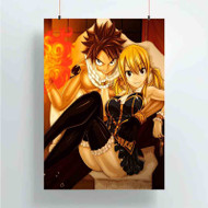Onyourcases Fairy Tai Natsu Dragneel and Lucy Heartfilia Custom Poster Gift Silk Poster Wall Decor Home Decoration Wall Art Satin Silky Decorative Wallpaper Personalized Wall Hanging 20x14 Inch 24x35 Inch Poster