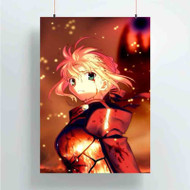 Onyourcases Fate Zero Stay Night Saber With Armors Custom Poster Gift Silk Poster Wall Decor Home Decoration Wall Art Satin Silky Decorative Wallpaper Personalized Wall Hanging 20x14 Inch 24x35 Inch Poster