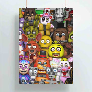 Onyourcases Five Nights at Freddys Custom Poster Gift Silk Poster Wall Decor Home Decoration Wall Art Satin Silky Decorative Wallpaper Personalized Wall Hanging 20x14 Inch 24x35 Inch Poster