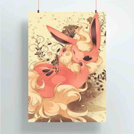 Onyourcases Flareon Pokemon Custom Poster Gift Silk Poster Wall Decor Home Decoration Wall Art Satin Silky Decorative Wallpaper Personalized Wall Hanging 20x14 Inch 24x35 Inch Poster