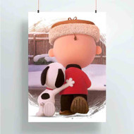 Onyourcases Friends Snoopy and Charlie Brown Custom Poster Gift Silk Poster Wall Decor Home Decoration Wall Art Satin Silky Decorative Wallpaper Personalized Wall Hanging 20x14 Inch 24x35 Inch Poster