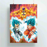 Onyourcases Goku Vegeta Freeza Dragon Ball Super Custom Poster Gift Silk Poster Wall Decor Home Decoration Wall Art Satin Silky Decorative Wallpaper Personalized Wall Hanging 20x14 Inch 24x35 Inch Poster