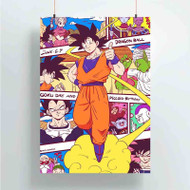 Onyourcases Goku With Kintoun Dragon Ball Z Custom Poster Gift Silk Poster Wall Decor Home Decoration Wall Art Satin Silky Decorative Wallpaper Personalized Wall Hanging 20x14 Inch 24x35 Inch Poster