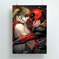 Onyourcases Harley Quinn and Deadpool Fallin Love Custom Poster Gift Silk Poster Wall Decor Home Decoration Wall Art Satin Silky Decorative Wallpaper Personalized Wall Hanging 20x14 Inch 24x35 Inch Poster