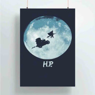 Onyourcases Harry Potter Go to The Moon Custom Poster Gift Silk Poster Wall Decor Home Decoration Wall Art Satin Silky Decorative Wallpaper Personalized Wall Hanging 20x14 Inch 24x35 Inch Poster