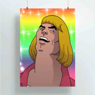 Onyourcases He Man Rainbow Custom Poster Gift Silk Poster Wall Decor Home Decoration Wall Art Satin Silky Decorative Wallpaper Personalized Wall Hanging 20x14 Inch 24x35 Inch Poster