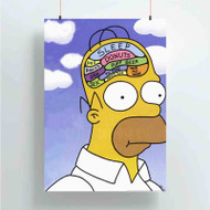 Onyourcases Homer Simpson s Brain Custom Poster Gift Silk Poster Wall Decor Home Decoration Wall Art Satin Silky Decorative Wallpaper Personalized Wall Hanging 20x14 Inch 24x35 Inch Poster