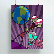 Onyourcases Invader Zim Custom Poster Gift Silk Poster Wall Decor Home Decoration Wall Art Satin Silky Decorative Wallpaper Personalized Wall Hanging 20x14 Inch 24x35 Inch Poster