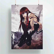 Onyourcases Kurisu Makise Steins Gate Custom Poster Gift Silk Poster Wall Decor Home Decoration Wall Art Satin Silky Decorative Wallpaper Personalized Wall Hanging 20x14 Inch 24x35 Inch Poster
