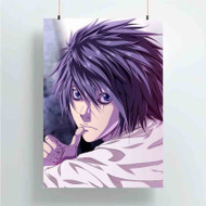 Onyourcases L Death Note Custom Poster Gift Silk Poster Wall Decor Home Decoration Wall Art Satin Silky Decorative Wallpaper Personalized Wall Hanging 20x14 Inch 24x35 Inch Poster