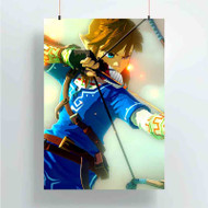 Onyourcases Link The Legend of Zelda Wii Custom Poster Gift Silk Poster Wall Decor Home Decoration Wall Art Satin Silky Decorative Wallpaper Personalized Wall Hanging 20x14 Inch 24x35 Inch Poster