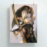 Onyourcases Link Zelda Arrow Custom Poster Gift Silk Poster Wall Decor Home Decoration Wall Art Satin Silky Decorative Wallpaper Personalized Wall Hanging 20x14 Inch 24x35 Inch Poster