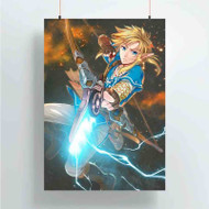 Onyourcases Link Zelda Wii U Custom Poster Gift Silk Poster Wall Decor Home Decoration Wall Art Satin Silky Decorative Wallpaper Personalized Wall Hanging 20x14 Inch 24x35 Inch Poster