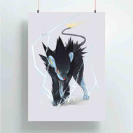 Onyourcases Luxray Pokemon Custom Poster Gift Silk Poster Wall Decor Home Decoration Wall Art Satin Silky Decorative Wallpaper Personalized Wall Hanging 20x14 Inch 24x35 Inch Poster