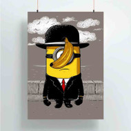 Onyourcases Magritte Banana Minions Custom Poster Gift Silk Poster Wall Decor Home Decoration Wall Art Satin Silky Decorative Wallpaper Personalized Wall Hanging 20x14 Inch 24x35 Inch Poster