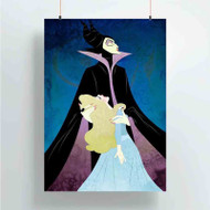 Onyourcases Maleficent and Princess Aurora Disney Custom Poster Gift Silk Poster Wall Decor Home Decoration Wall Art Satin Silky Decorative Wallpaper Personalized Wall Hanging 20x14 Inch 24x35 Inch Poster