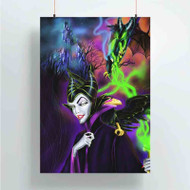 Onyourcases Maleficent Art Custom Poster Gift Silk Poster Wall Decor Home Decoration Wall Art Satin Silky Decorative Wallpaper Personalized Wall Hanging 20x14 Inch 24x35 Inch Poster