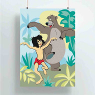 Onyourcases Mowgli and Baloo The Jungle Book Custom Poster Gift Silk Poster Wall Decor Home Decoration Wall Art Satin Silky Decorative Wallpaper Personalized Wall Hanging 20x14 Inch 24x35 Inch Poster