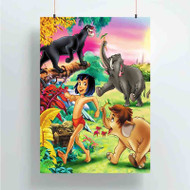 Onyourcases Mowgli and His Friends Custom Poster Gift Silk Poster Wall Decor Home Decoration Wall Art Satin Silky Decorative Wallpaper Personalized Wall Hanging 20x14 Inch 24x35 Inch Poster