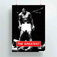 Onyourcases Muhammad Ali 1942 2016 Custom Poster Gift Silk Poster Wall Decor Home Decoration Wall Art Satin Silky Decorative Wallpaper Personalized Wall Hanging 20x14 Inch 24x35 Inch Poster