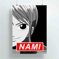 Onyourcases Nami One Piece Face Custom Poster Gift Silk Poster Wall Decor Home Decoration Wall Art Satin Silky Decorative Wallpaper Personalized Wall Hanging 20x14 Inch 24x35 Inch Poster