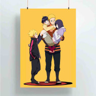 Onyourcases Naruto and Hinata s Family Custom Poster Gift Silk Poster Wall Decor Home Decoration Wall Art Satin Silky Decorative Wallpaper Personalized Wall Hanging 20x14 Inch 24x35 Inch Poster