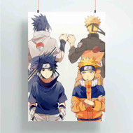 Onyourcases Naruto Shippude Sasuke and Uzumaki Custom Poster Gift Silk Poster Wall Decor Home Decoration Wall Art Satin Silky Decorative Wallpaper Personalized Wall Hanging 20x14 Inch 24x35 Inch Poster